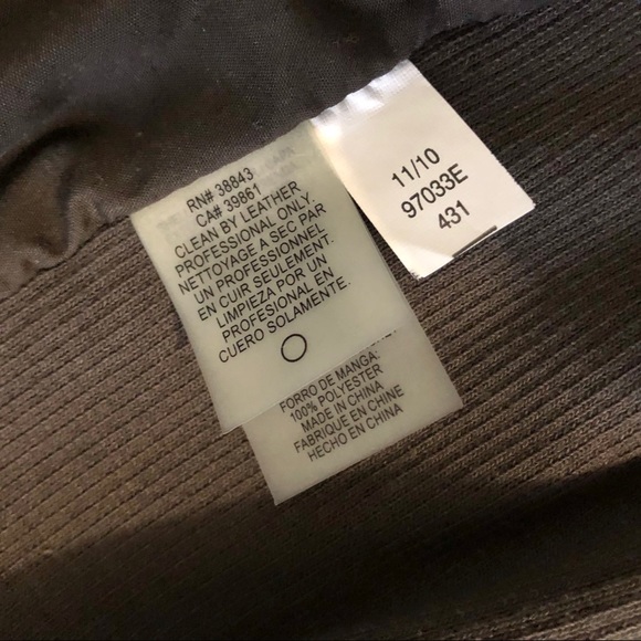 Leather Elie Tahari draped collar jacket - Picture 7 of 8